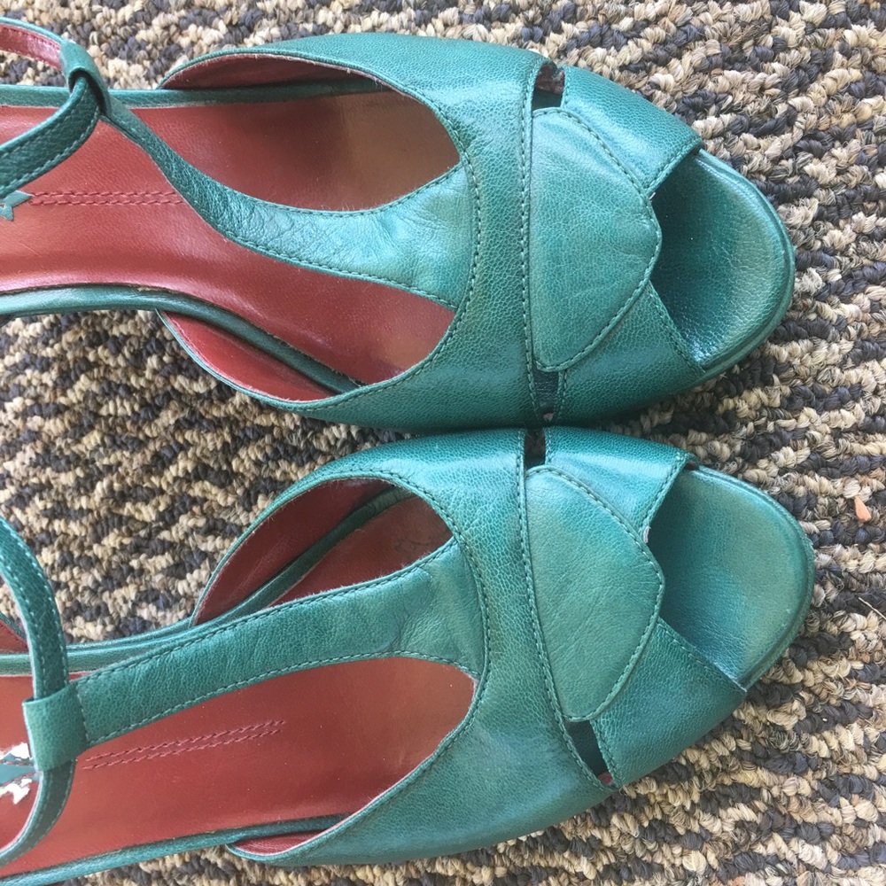 Retro Teal Wedges from Nine West Size 8